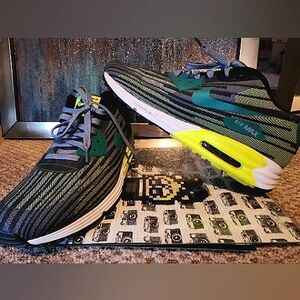 🔥🌟 Nike Air Max Lunar 90 Magnet Grey/Mystic Green Sneaker, Size US10 🌟🔥